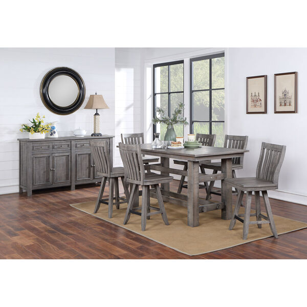 Keystone Gray and Brown Counter Height Dining Table, image 2