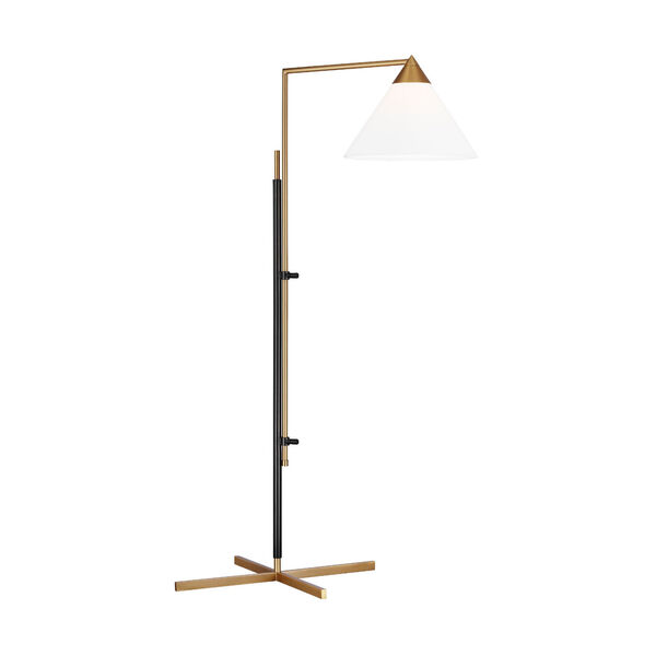 Franklin Burnished Brass One-Light Task Adjustable Floor Lamp, image 3
