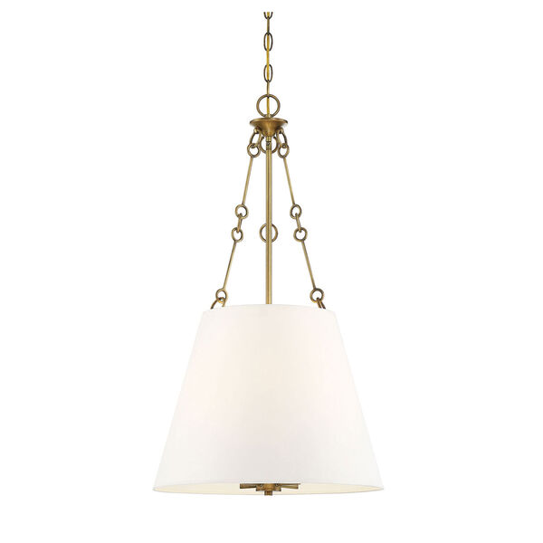 Selby Warm Brass Four-Light Pendant, image 3