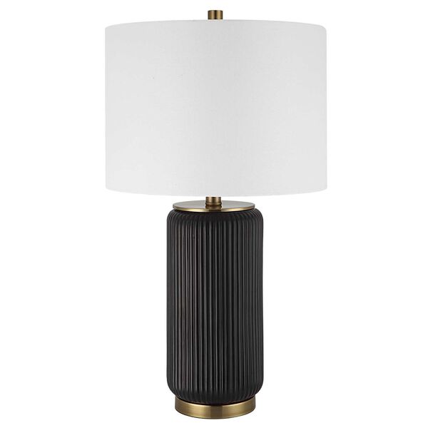 Kenwood Black and Gold Ribbed One-Light Table Lamp, image 5