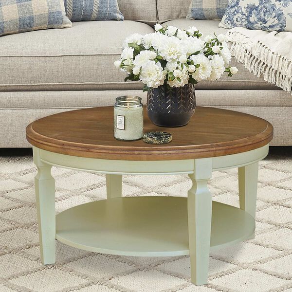 Vista Hickory Shell Round Coffee Table, image 2