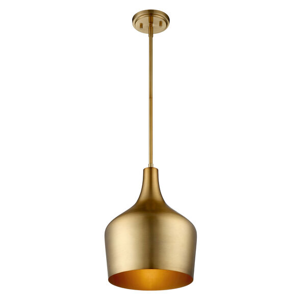 Uptown Natural Brass One-Light Pendant, image 2