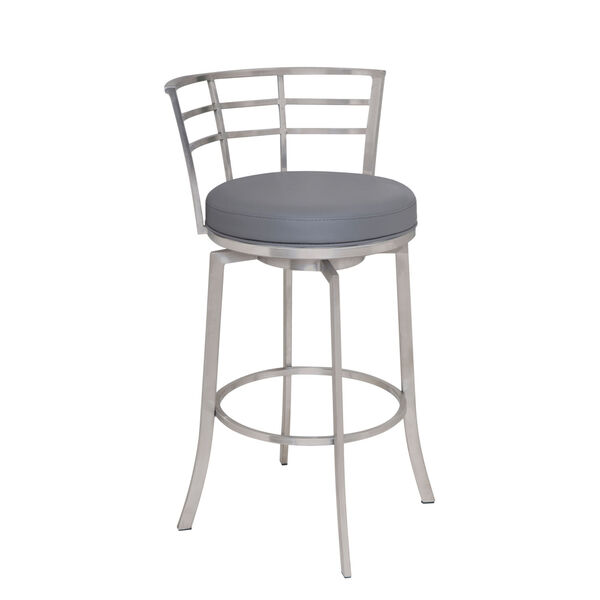 Viper Gray and Stainless Steel 26-Inch Counter Stool, image 1
