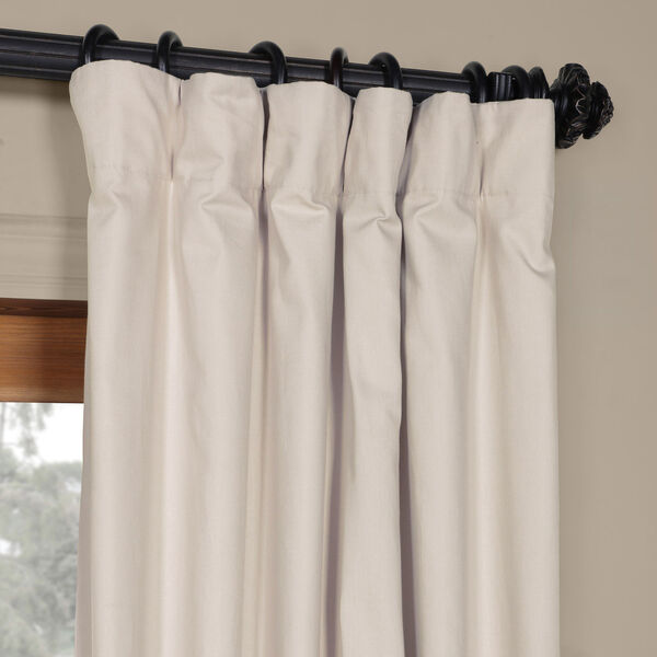 Hazelwood Beige 50 x 84-Inch Solid Cotton Blackout  Curtain, image 7