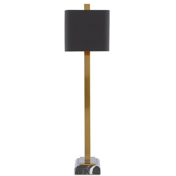 Adorn Antique Brass and Black Two-Light 18-Inch Table Lamp, image 3