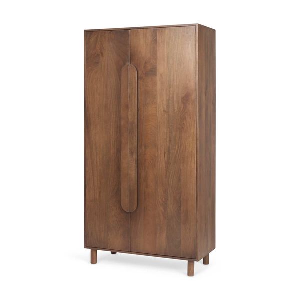 Astrid Brown Solid Wood Armoire, image 1