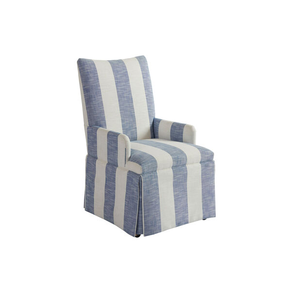 Upholstery Blue and White Mackenzie Dining Arm Chair, image 1