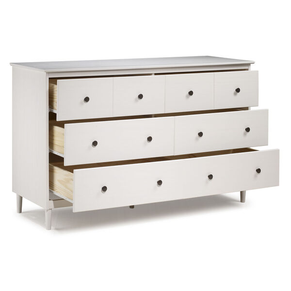 White Six Drawer Dresser, image 3