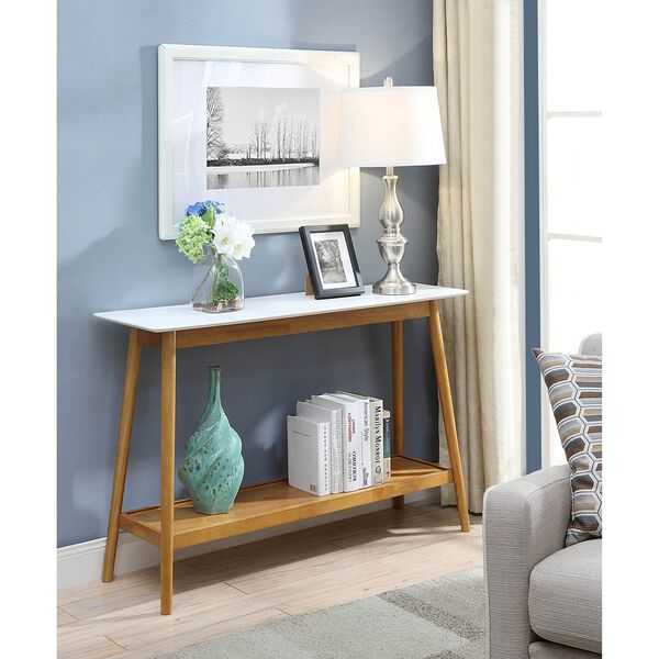 Uptown White Top Console Table, image 1