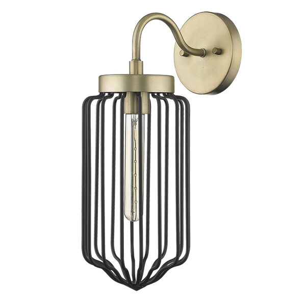 Reece Aged Brass One-Light Wall Sconce, image 1