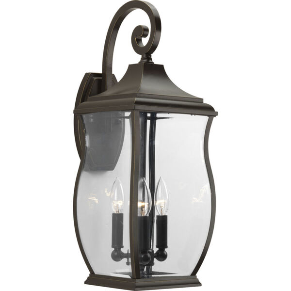 P5699-108 Township Oil Rubbed Bronze Three-Light Outdoor Wall Sconce, image 1