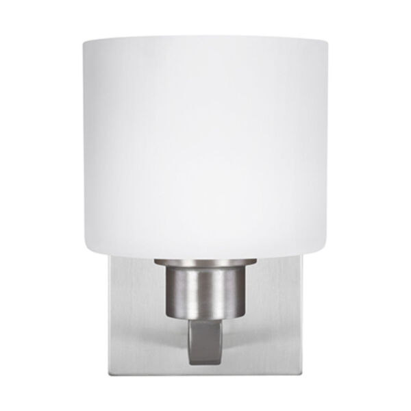 Nora Brushed Nickel Six-Inch One-Light Bath Sconce, image 1