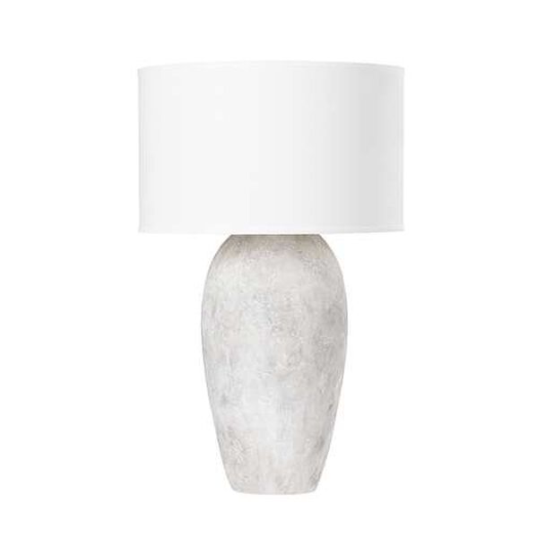 Zeke Ceramic Weathered Grey Off White One-Light Table Lamp, image 1