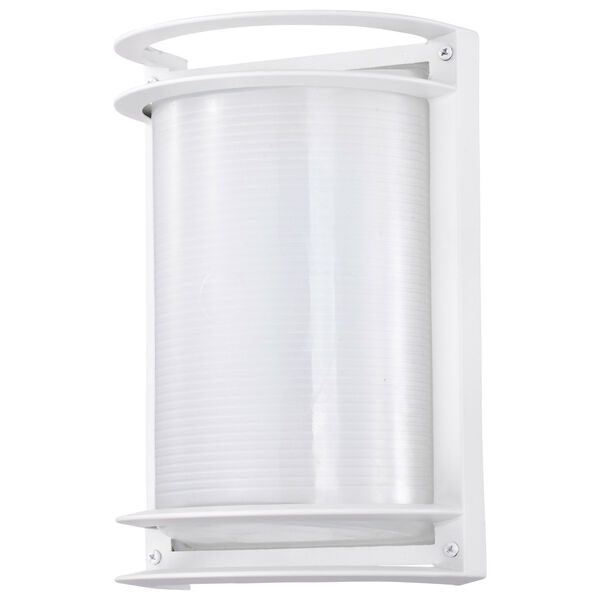 White LED Rectangular Bulk Head Outdoor Wall Mount with Glass, image 1