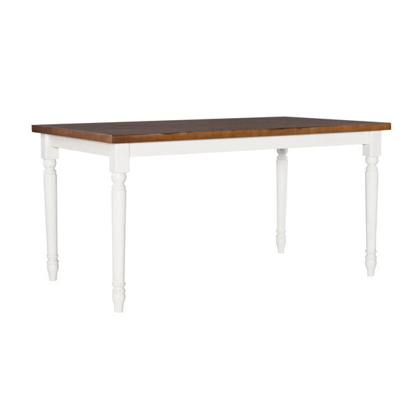 Mason White and Brown Dining Table, image 1