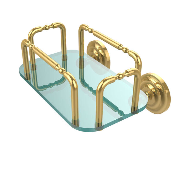 Que New Wall Mounted Guest Towel Holder, Unlacquered Brass, image 1