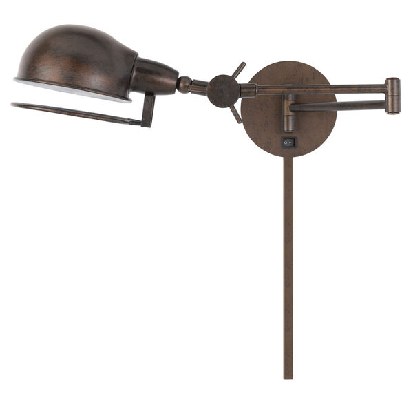 Linthal Rust One-Light Swing Arm Wall lamp, image 1