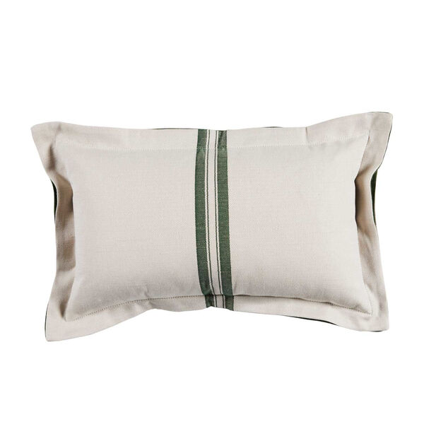 Vintage Stripe Mallard 14 x 24 Inch Pillow with Double Flange, image 1