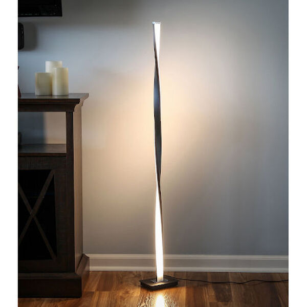 Helix Black Integrated LED Floor Lamp, image 2