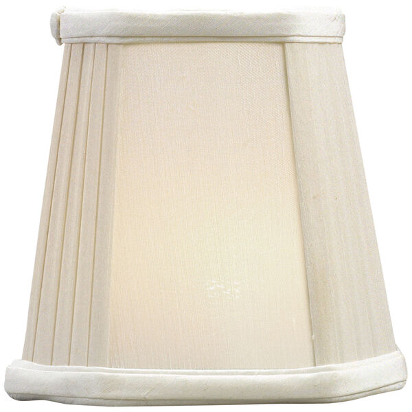 Chapman and Myers Natural 3.5 x 5 x 5-Inch Silk Pleated Corner Candle Clip Shade by Chapman and Myers, image 1