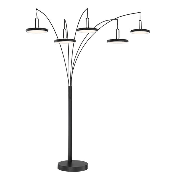 Sailee Black 90-Inch Five-Light LED Arch Lamp, image 1