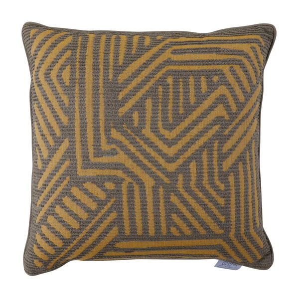 Grooves Mustard 20 x 20 Inch Pillow, image 1