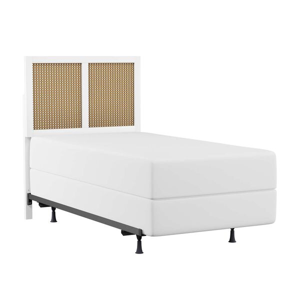 Serena White Twin Headboard with Frame, image 1