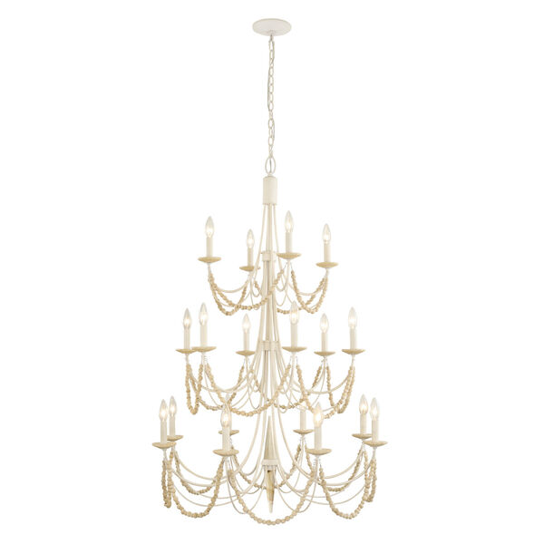 Brentwood Country White 18-Light 3 Tier Chandelier, image 5