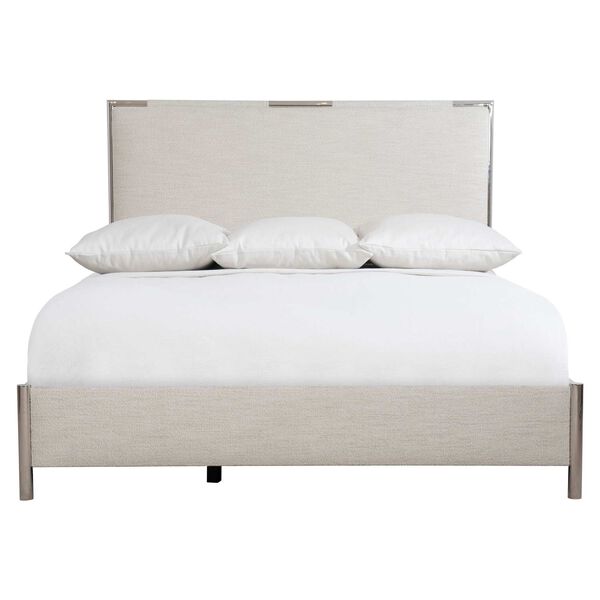Modulum White and Gray Queen Panel Bed, image 1