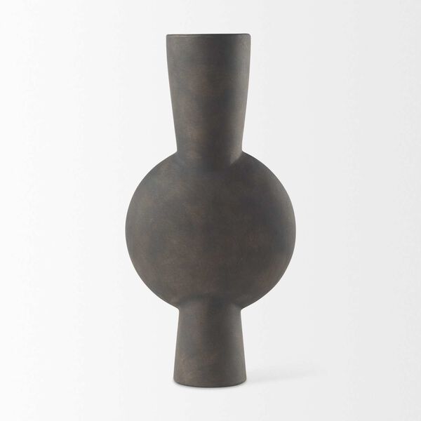 Kaz Earthy Brown Ceramic Vase, image 2
