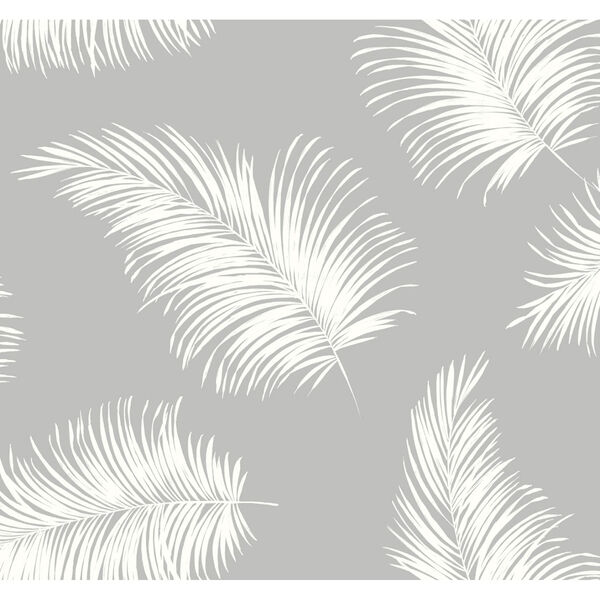 Lillian August Luxe Haven Gray Tossed Palm Peel and Stick Wallpaper, image 2