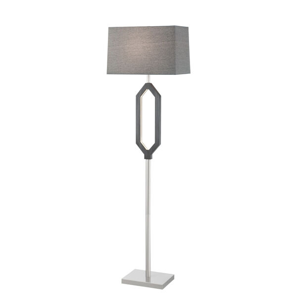 Desmond Gray 64-Inch Two-Light LED Floor Lamp, image 1