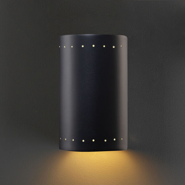 Ambiance Carbon Matte Black Six-Inch ADA Closed Top GU24 LED Cylinder Outdoor Wall Sconce, image 2