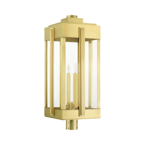 Lexington Natural Brass Four-Light Outdoor Post Lantern, image 2