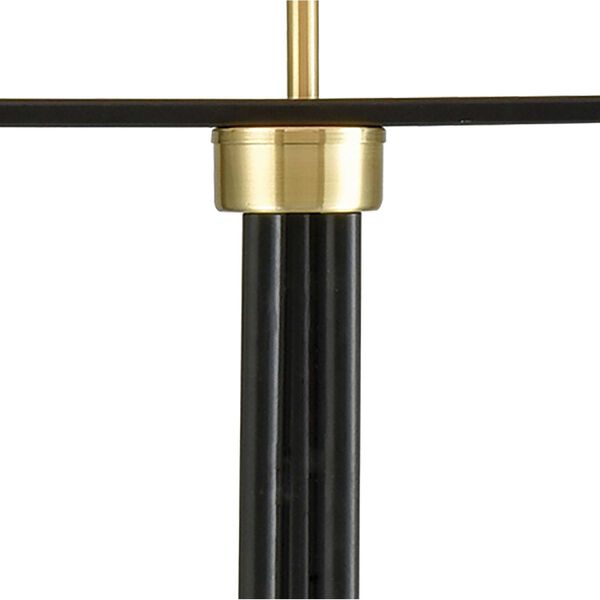 Cromwell Black Brass One-Light Floor Lamp, image 3