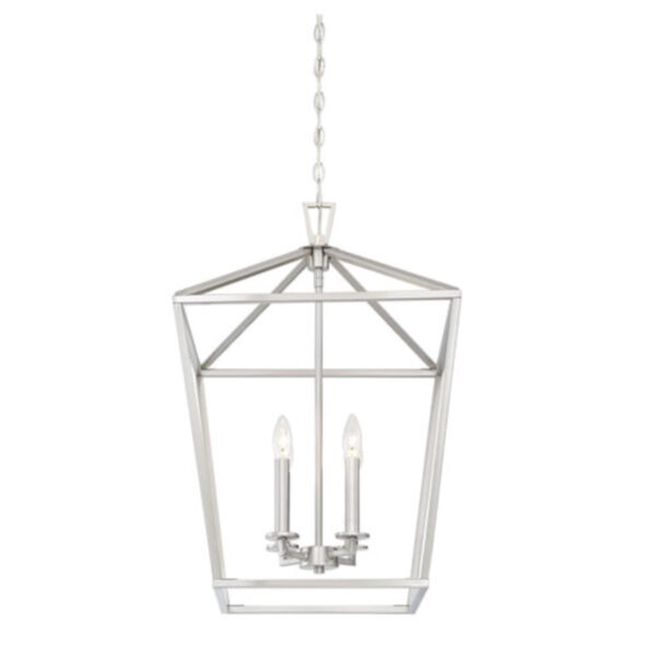 Anna Brushed Nickel 17-Inch Four-Light Pendant, image 5