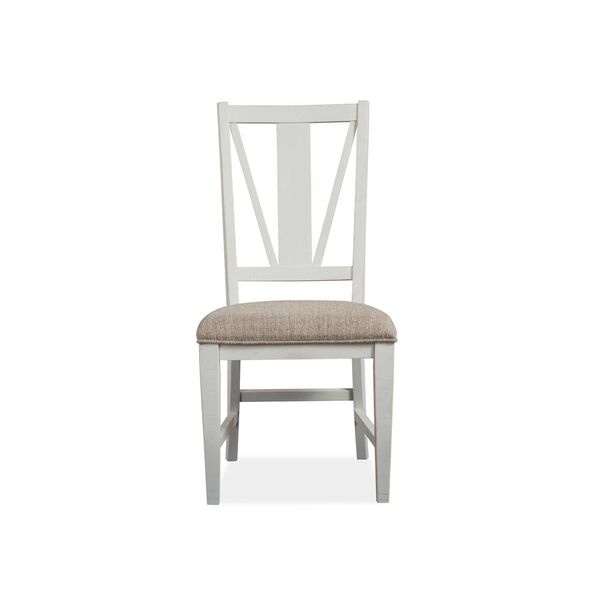 Heron Cove Aged Pewter Wood Dining Side Chair with Upholstered Seat, image 1