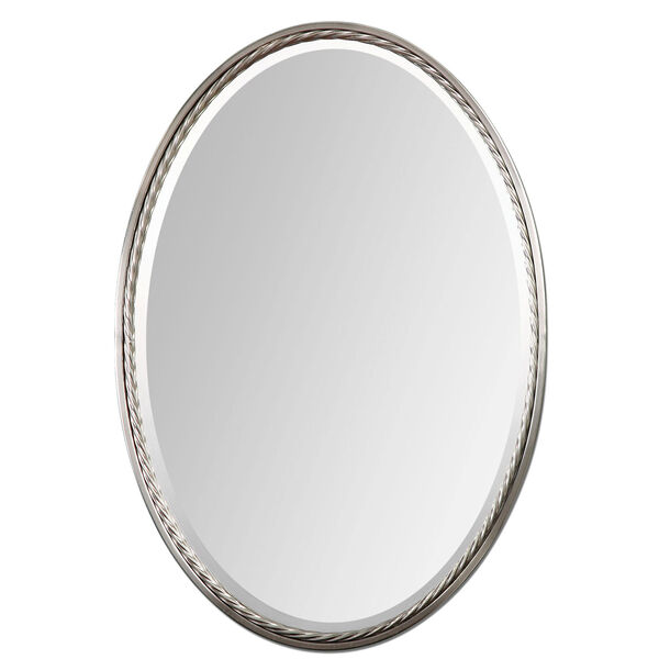 Casalina Brushed Nickel Oval Mirror, image 2