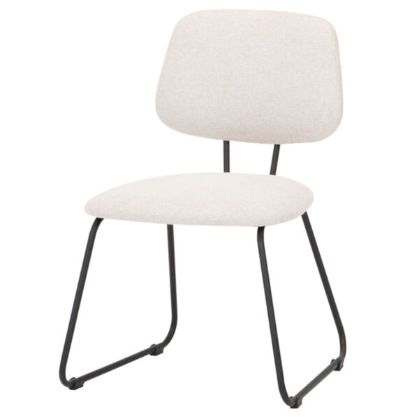 Ofelia White and Black Dining Chair, image 1