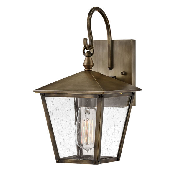 Huntersfield Burnished Bronze One-Light Outdoor Wall Mount With Clear Seedy Glass, image 1