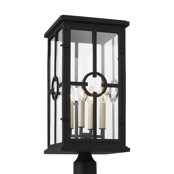 Belleville Textured Black Four-Light Outdoor Post Lantern, image 2