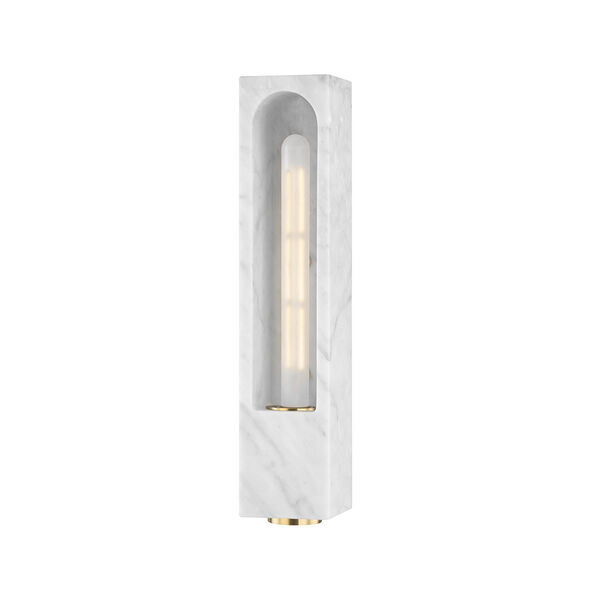 Erwin White Marble One-Light Wall Sconce, image 1
