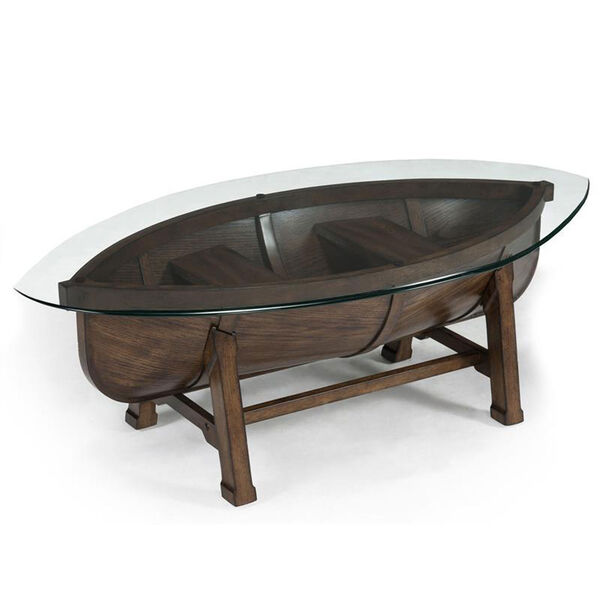 Beaufort Dark Oak Oval Cocktail Table, image 1