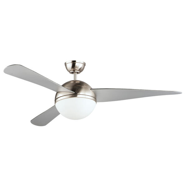 Cupola Satin Nickel 52-Inch Two-Light LED Indoor Ceiling Fan, image 1