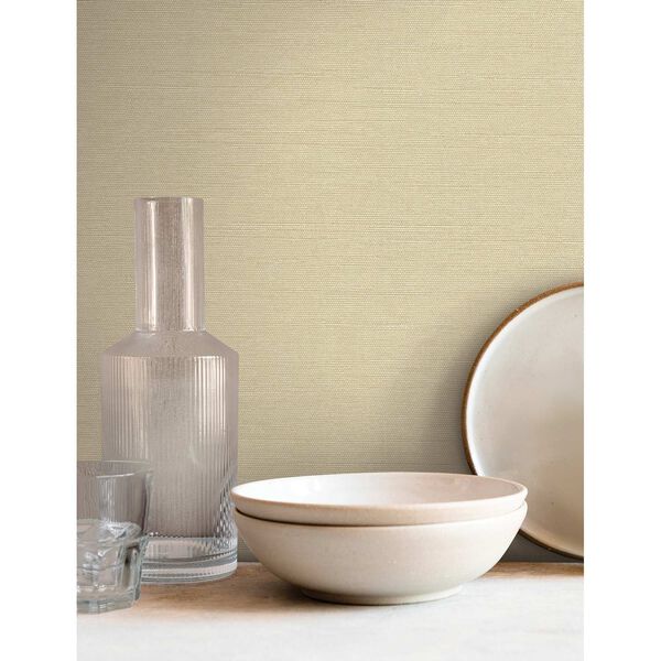 Shimmering Linen Cream Wallpaper, image 1