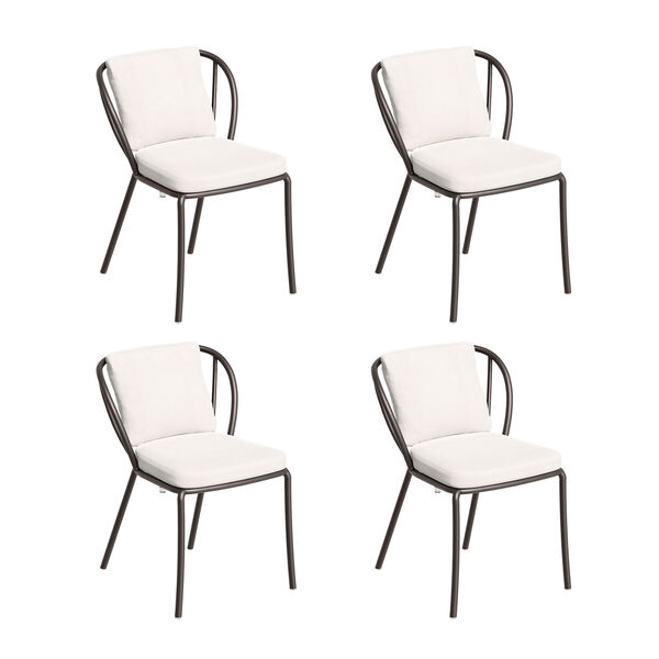Malti Carbon Outdoor Side Chair, Set of Four, image 1