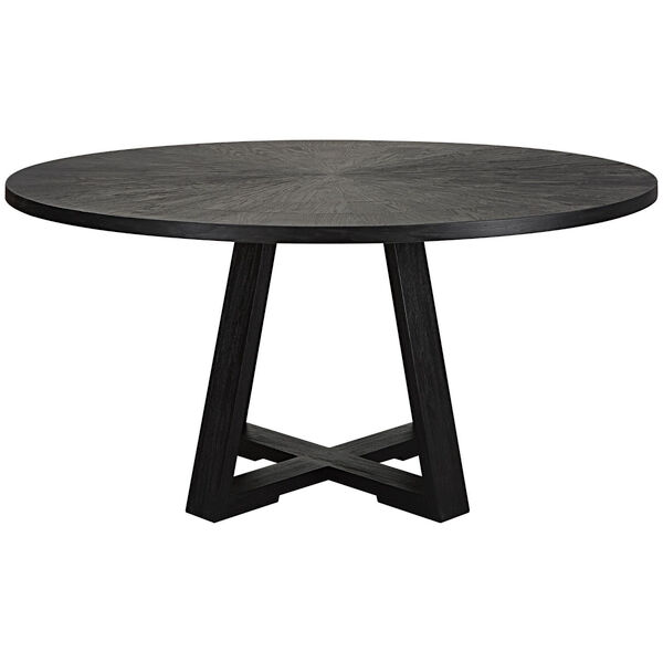 Gidran Charcoal Black Round Dining Table, image 2