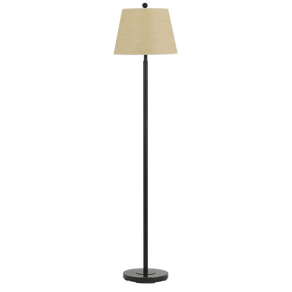 Andros Dark Bronze 60-Inch One-Light Floor Lamp with Light Brown Shade, image 1