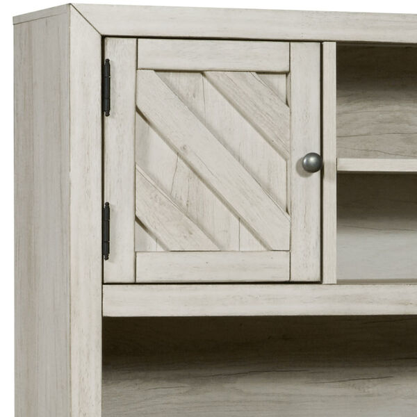 Riverwood Gray Desk and Two Door Hutch with USB Port, image 3
