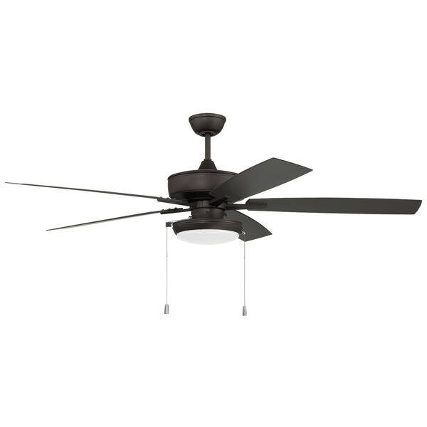 Super Pro Espresso 60-Inch LED Ceiling Fan with Pan Light, image 1